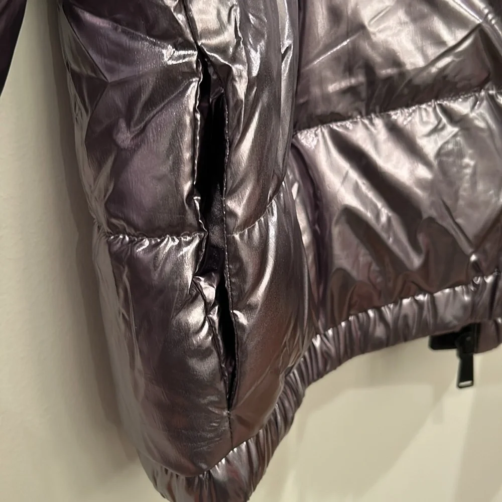 NWT DKNY Sport Down Jacket DP2J8893 Silver Tone Regular Fit, sz L - Picture 4 of 12